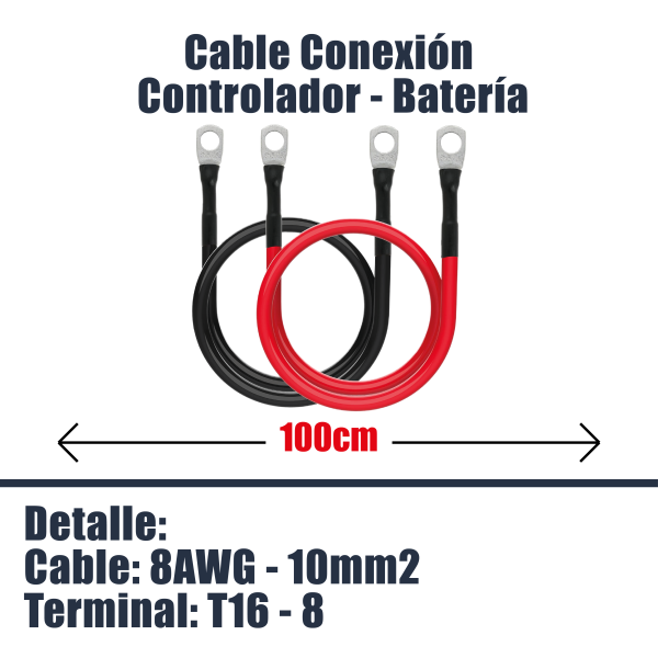 Kit de cables Kit de cables solares Cable solar Cable fotovoltaico Puente de bateria Cable puente de bateria Cable controlador solar Cable de batería Cable para instalacion fotovoltaica