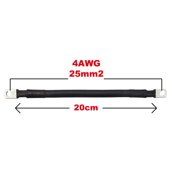 Puente de batería 4awg 25mm2 Puente de bateria 4awg 25mm2 Puente de bateria negro Puente de batería negro