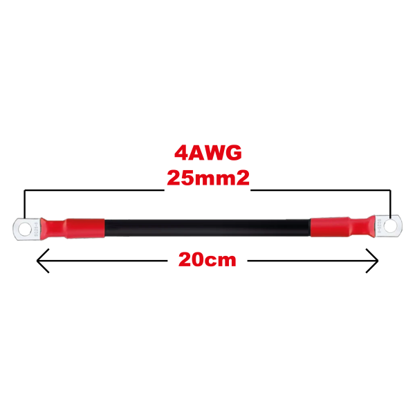 Puente de batería 4awg 25mm2 Puente de bateria 4awg 25mm2 Puente de bateria rojo Puente de batería rojo