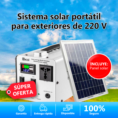 Kit sistema solar portátil 200w