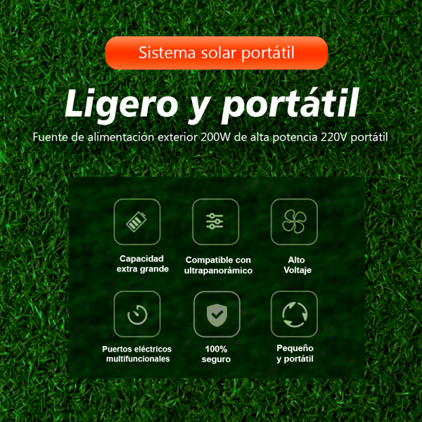 Sistema solar portatil kit solar portatil panel cargador de celular